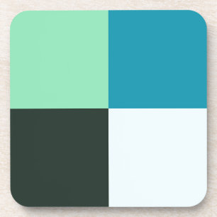 Porta-copo Cinza de carvão Ivory White Teal Green Aqua Blue