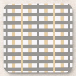 Porta-copo Cinza de de Taupe Stripe Design © Cathy Thompson A