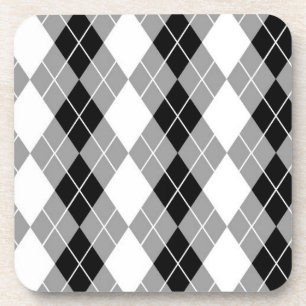 Porta-copo Cinza de Diamante de Argyle Branco Negro