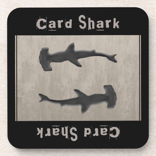 Porta-copo Cinza de Shark de Placa (Frente)