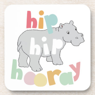 Porta-copo Cinza Hip Hip Hooray Desenho Hippo