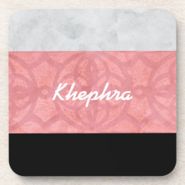 Porta-copo Cinza Rosa-Rosa-Rosa-Rosa, Aquarela E Nome