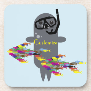 Porta-copo Cinza Seal Thunder_Cove