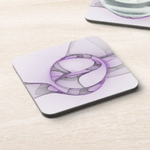 Porta-copo Cinzas de Lavanda de Arte Fractal Abstrato moderna