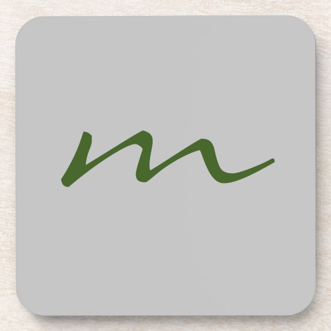 Porta-copo Cinzas profissionais modernas de monograma (Frente)