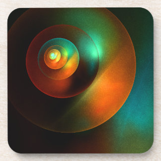 Porta-copo Círculos Coloridos Padrão Moderno de Arte Abstrato