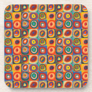 Porta-copo Círculos Concentrados Quadrados de Kandinsky