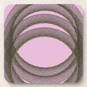 Porta-copo círculos de sobreposição no abstrato roxo do fu