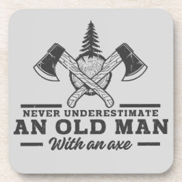 Porta-copo Citação Divertida de Lenhador Velho Homem Machado