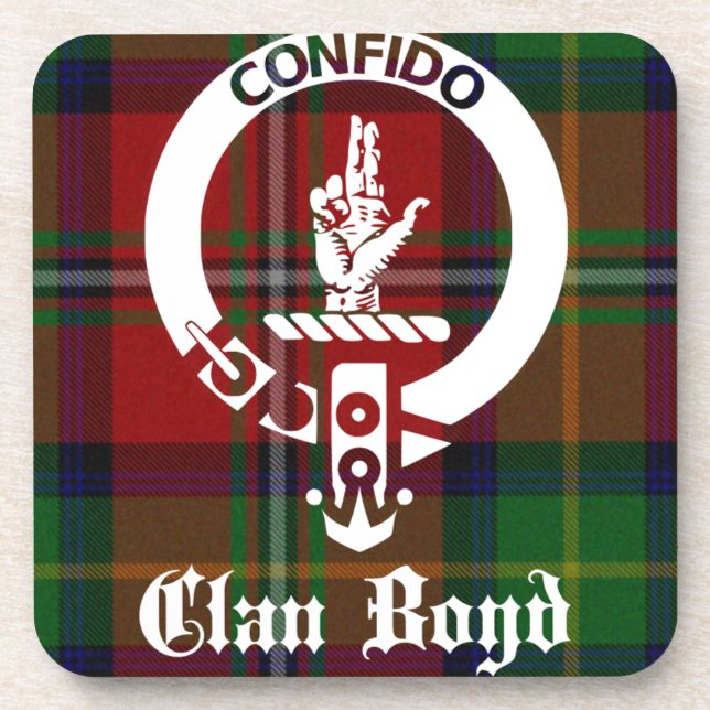 Porta-copo Clan Boyd Crest Tartan (Frente)