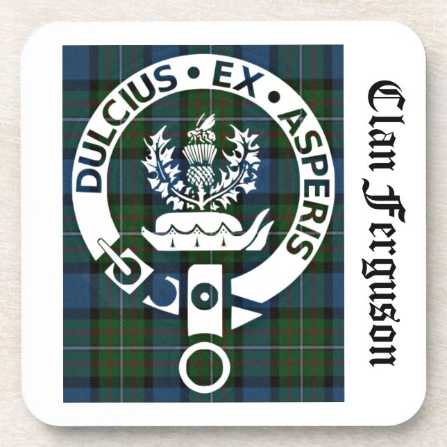 Porta-copo Clan Ferguson Crest Tartan (Frente)