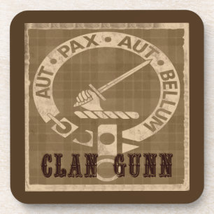 Porta-copo Clan Gunn Crest Crachá - Sepia