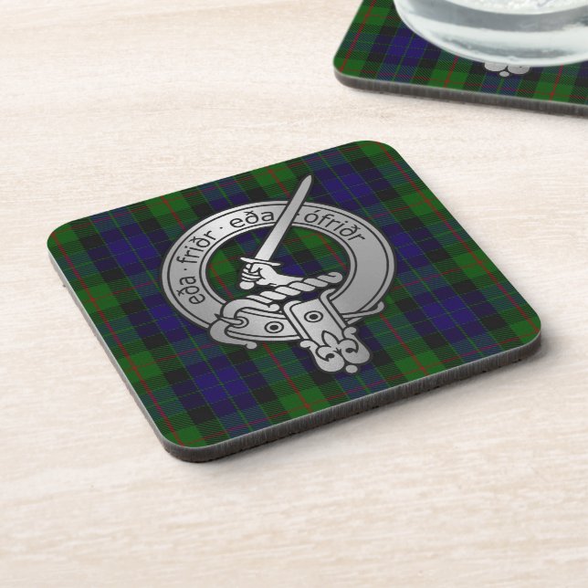 Porta-copo Clan Gunn Crest & Tartan - Antigos Norse (Left Side)