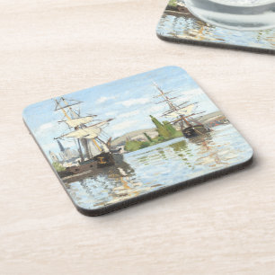 Porta-copo Claude Monet. Navios a voar no Sena em Rouen