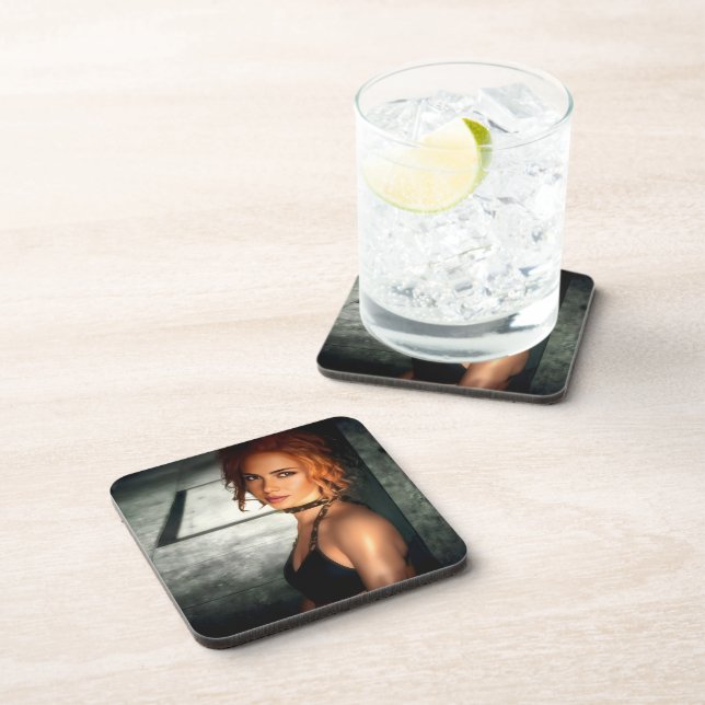 Porta-copo Clear Shadows hard plastic coasters (Lado Direito)