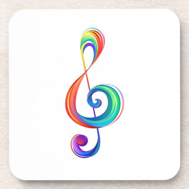 Porta-copo Clef (trecho de arco-íris) (Frente)