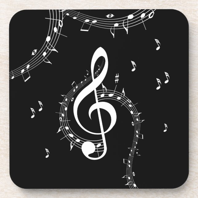 Porta-copo Climacic G Clef Music Black (Frente)