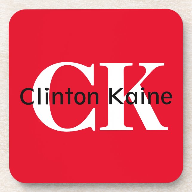 Porta-copo Clinton Kaine - CK 2016 (Frente)