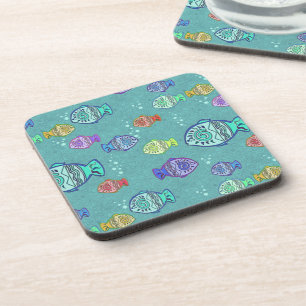 Porta-copo Clip-Art Fish Pattern + suas ideias