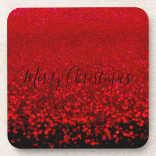 Porta-copo Coaster da bebida de Ombre com brilho vermelho e p