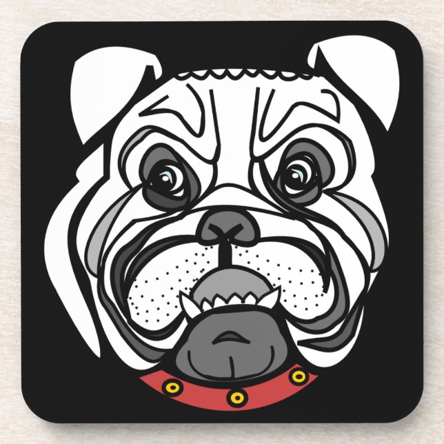 Porta-copo Coaster De Bebida Buldogue Meus Pets (Frente)