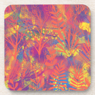Porta-copo Coaster de Bebida de Textura de Pintura Multicolor