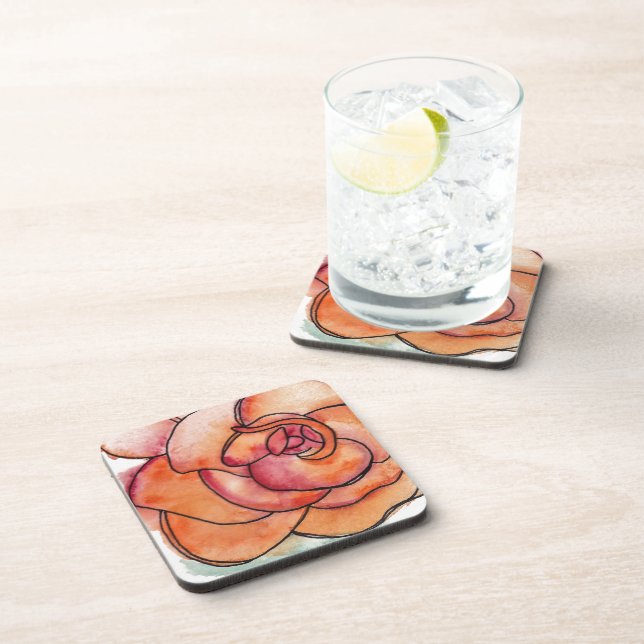 Porta-copo Coaster de Bebida Flor bonito (Lado Direito)
