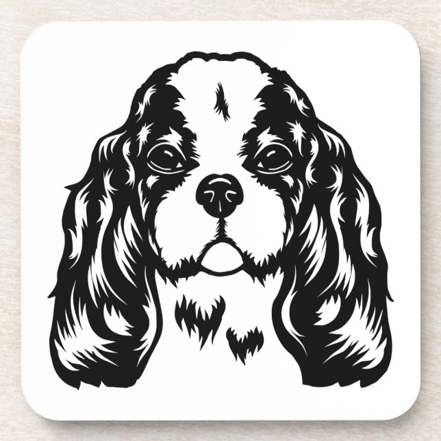 Porta-copo Coaster de Bebidas Caninas do Rei Charles Spaniel (Frente)