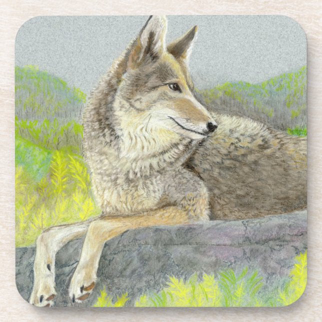 Porta-copo Coaster De Bebidas Coyote (Frente)