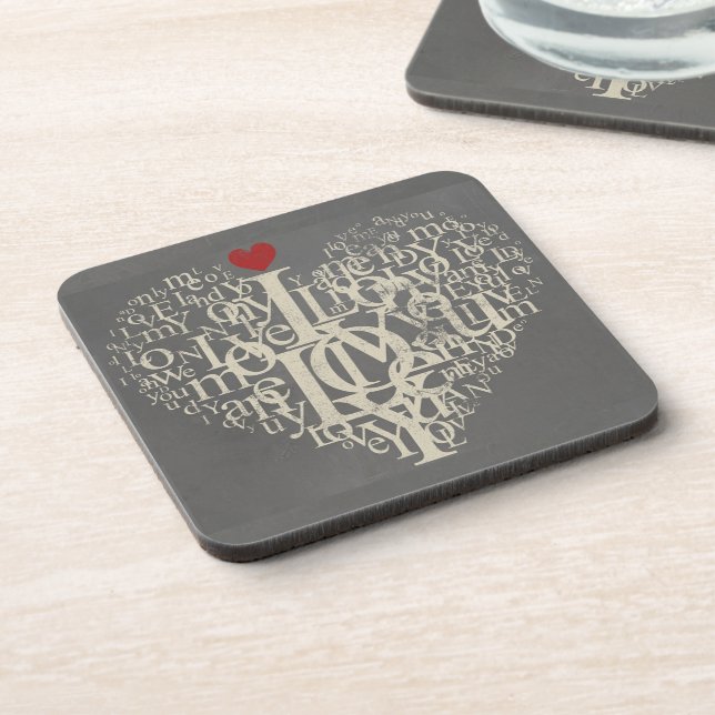 Porta-copo Coaster De Bebidas De Amor (Left Side)