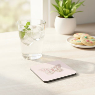 Porta-copo Coaster De Bebidas De Borboletas