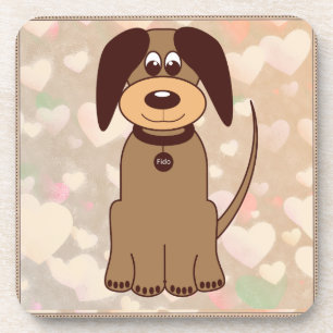 Porta-copo Coaster De Bebidas De Cães Castanhos