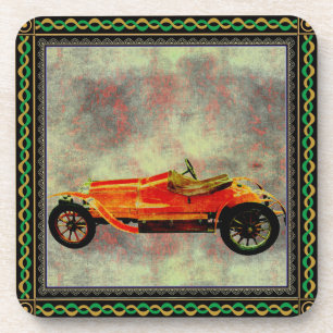 Porta-copo Coaster De Bebidas De Carros Vermelho Vintage