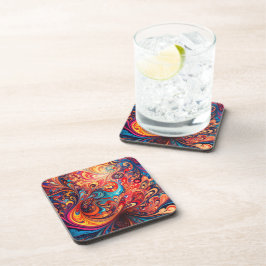 Porta-copo Coaster De Bebidas De Design Abstrato Vibrantes