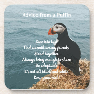 Porta-copo Coaster de bebidas de Design de Puffins