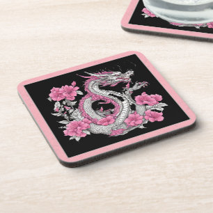 Porta-copo Coaster De Bebidas De Dragões Flores