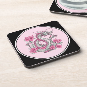 Porta-copo Coaster De Bebidas De Dragões Flores