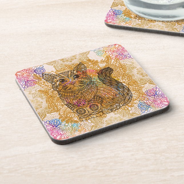 Porta-copo Coaster De Bebidas De Gato (Left Side)