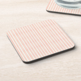 Porta-copo Coaster De Bebidas De Listras Rosa Suaves