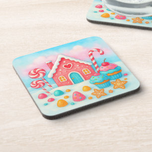 Porta-copo Coaster de Bebidas de Natal em Candyland