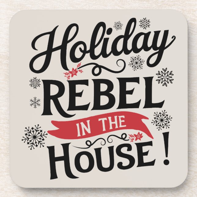 Porta-copo Coaster de Bebidas de Natal Engraçado (Frente)