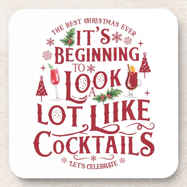 Porta-copo Coaster de Bebidas de Natal Engraçado (Frente)