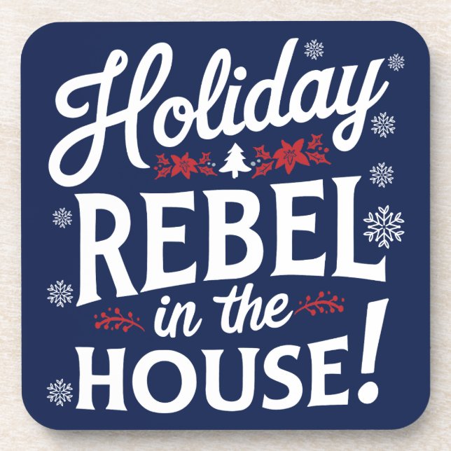 Porta-copo Coaster de Bebidas de Natal Engraçado (Frente)