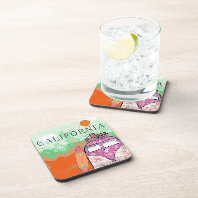 Porta-copo Coaster de bebidas Posteres de viagens da Califórn (Lado Direito)