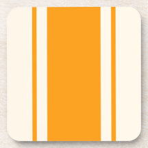 Coaster de Faixa Costeira - Laranja e Creme