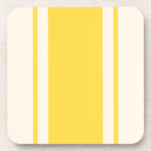 Porta-copo Coaster de Listra Costeira - Amarelo e Creme
