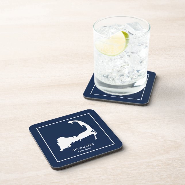 Porta-copo Coaster Personalizado De Bebidas Silhuetas De Cabo (Lado Direito)