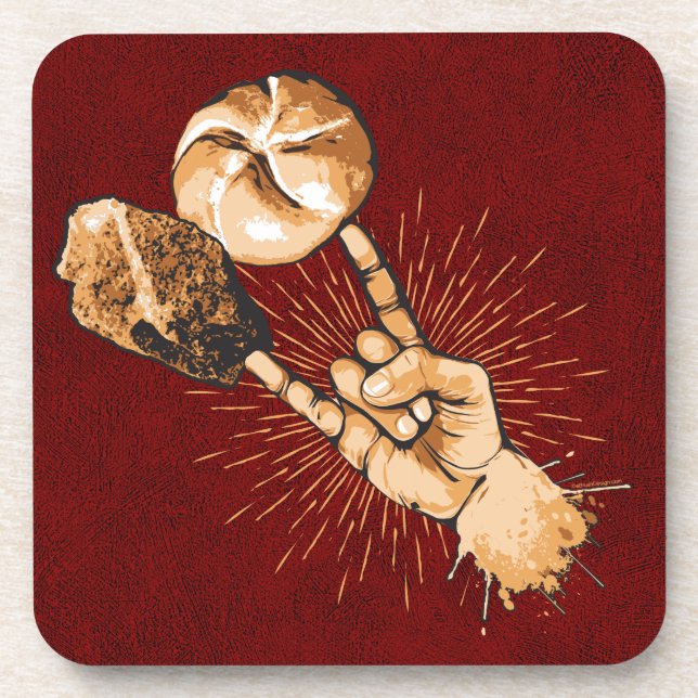 Porta-copo Coaster Rock and Roll Beaver (Frente)