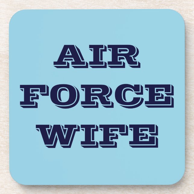 Porta-copo Coaster Set Air Force Wife (Frente)