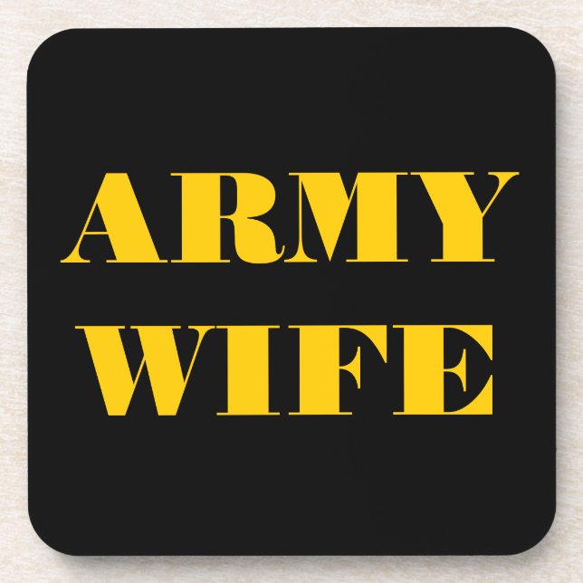 Porta-copo Coaster Set Army Wife (Frente)
